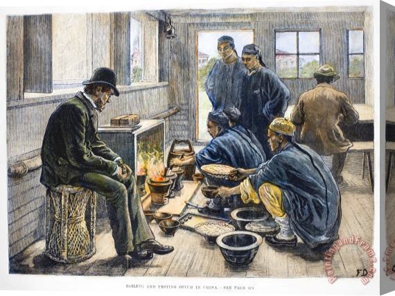 Others China: Boiling Opium, 1881 Stretched Canvas Print / Canvas Art