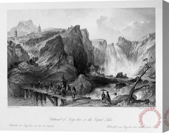 Others China: Waterfall, 1843 Stretched Canvas Print / Canvas Art
