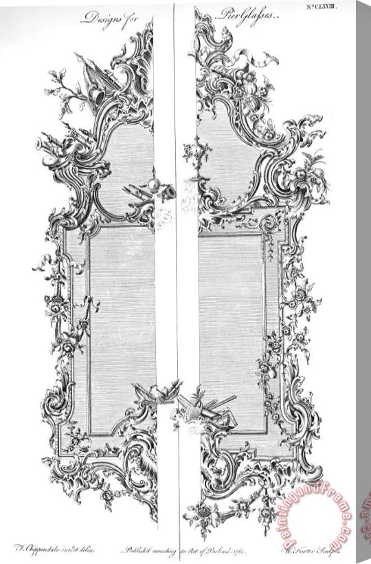 Others Chippendale Mirror, 1762 Stretched Canvas Print / Canvas Art