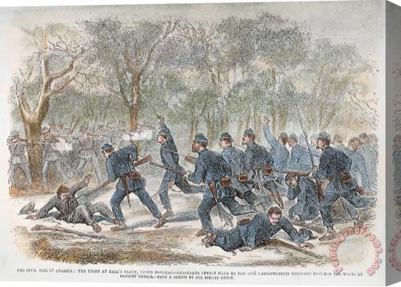 Others Civil War: Balls Bluff Stretched Canvas Print / Canvas Art