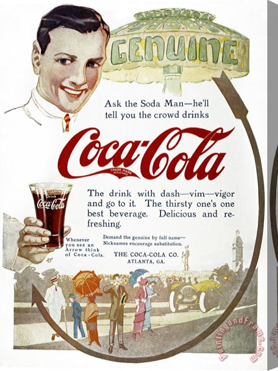 Others Coca-cola Ad, 1914 Stretched Canvas Print / Canvas Art