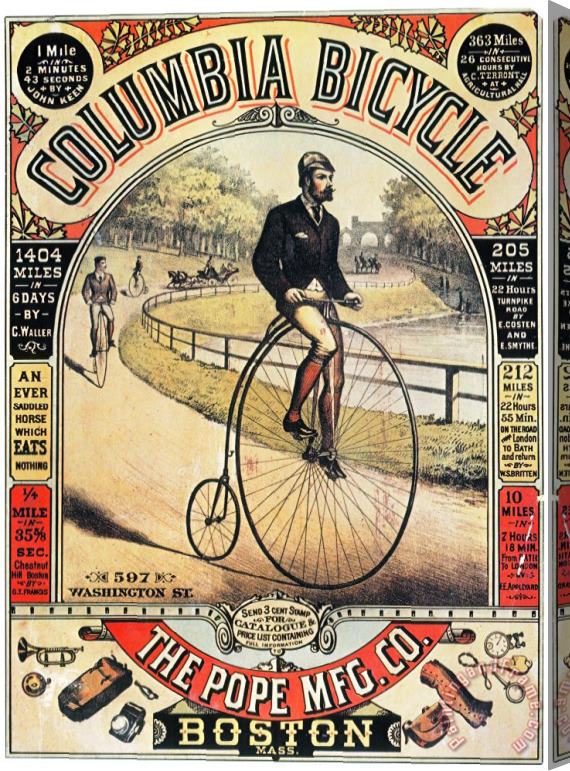 Others Columbia Bicycles Poster Stretched Canvas Print / Canvas Art