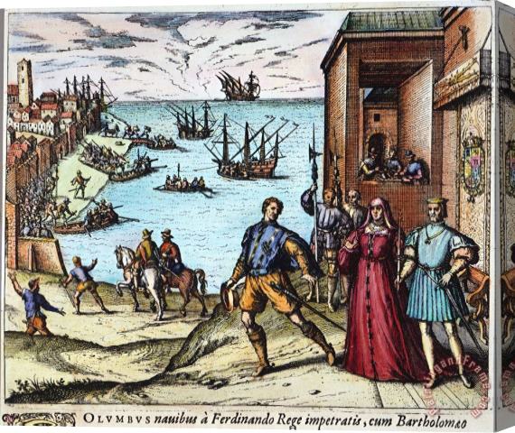 Others Columbus: Departure, 1492 Stretched Canvas Print / Canvas Art