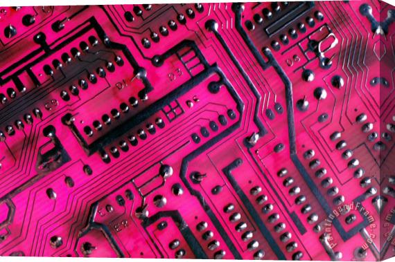 Others Computer Circuit Board Stretched Canvas Painting / Canvas Art