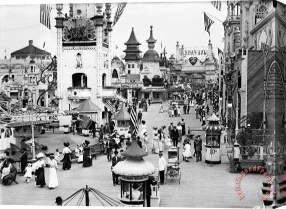 Others Coney Island: Luna Park Stretched Canvas Print / Canvas Art