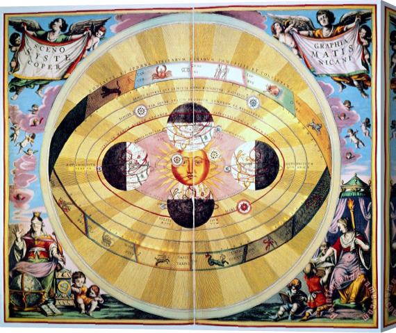 Others Copernican Universe, 1660 Stretched Canvas Print / Canvas Art