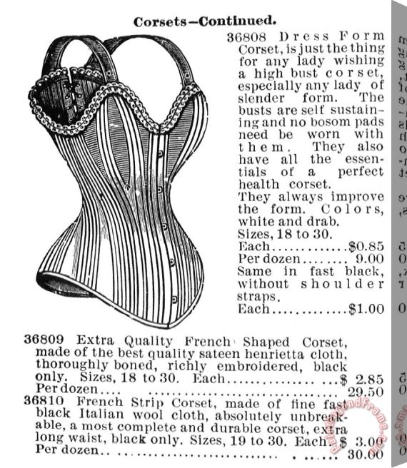 Others Corset Advertisement, 1895 Stretched Canvas Painting / Canvas Art