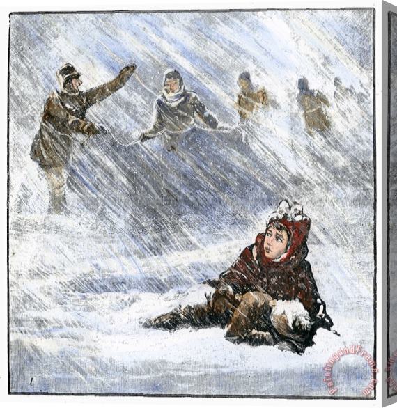 Others Dakota Blizzard, 1888 Stretched Canvas Print / Canvas Art
