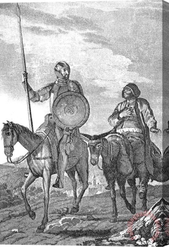 Others Don Quixote & Sancho Panza Stretched Canvas Print / Canvas Art