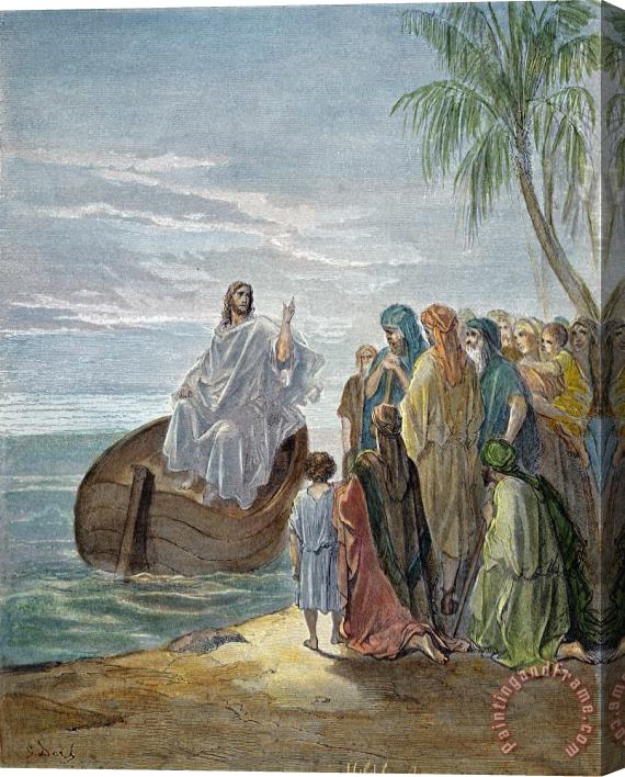 Others Dore: Jesus Preaching Stretched Canvas Painting / Canvas Art