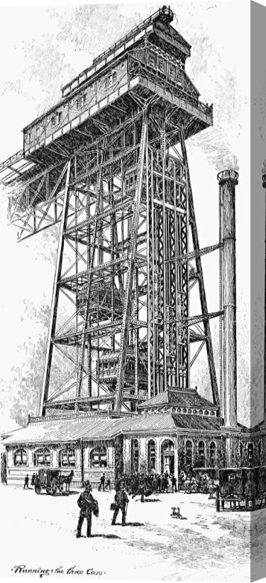 Others Elevator Tower, 1891 Stretched Canvas Print / Canvas Art