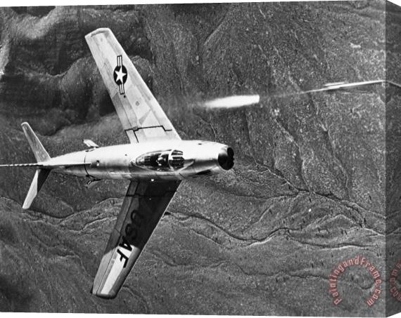 Others F-86 Jet Fighter Plane Stretched Canvas Painting / Canvas Art