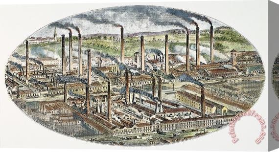 Others FACTORIES: ENGLAND, c1850 Stretched Canvas Print / Canvas Art