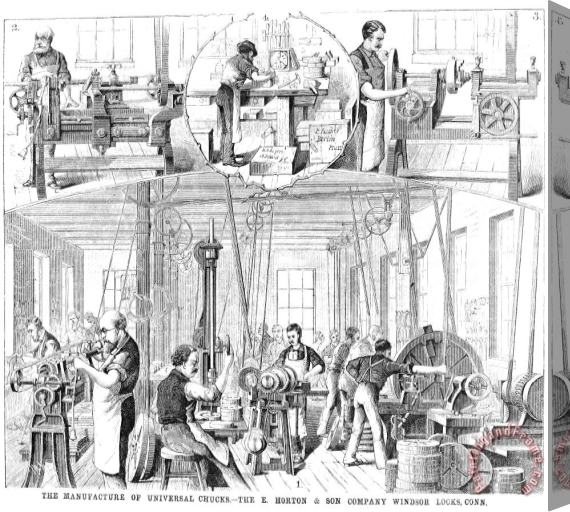 Others Factory Interior, 1880 Stretched Canvas Print / Canvas Art