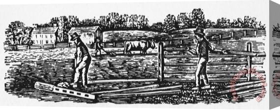 Others Farming: Almanac Cut Stretched Canvas Print / Canvas Art