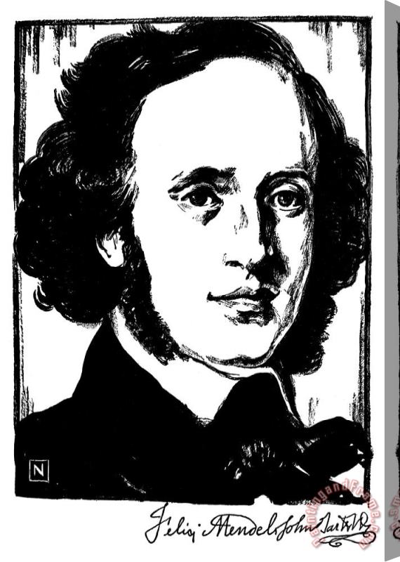 Others Felix Mendelssohn Stretched Canvas Print / Canvas Art