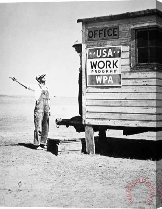 Others Field Office Of The Wpa Government Agency Stretched Canvas Print / Canvas Art