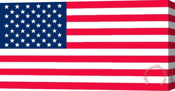 Others Flag Of The United States Of America Stretched Canvas Painting / Canvas Art