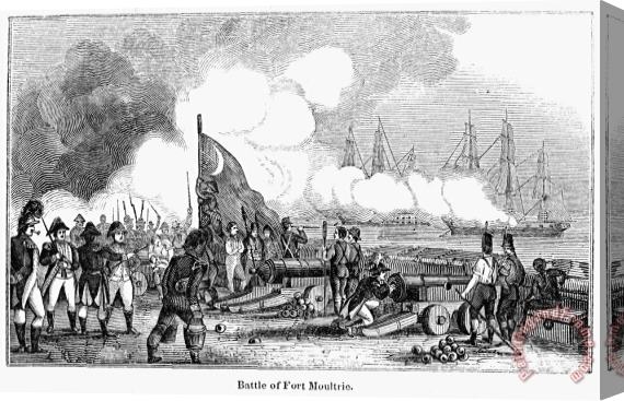 Others Fort Sullivan Battle, 1776 Stretched Canvas Print / Canvas Art
