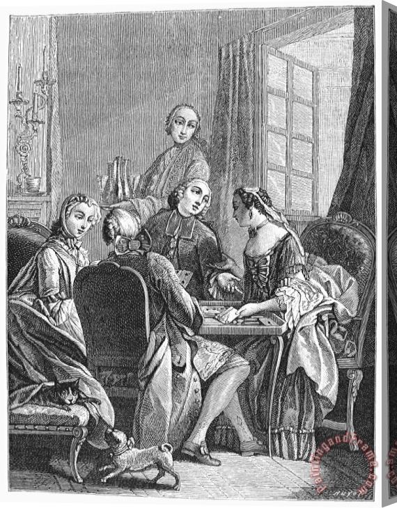 Others FRANCE: GAMBLING, c1750 Stretched Canvas Print / Canvas Art