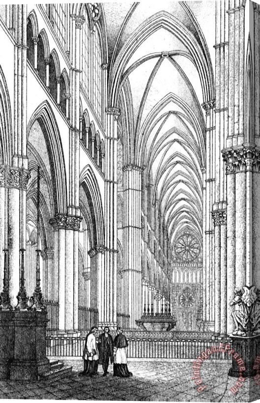 Others France: Reims Cathedral Stretched Canvas Print / Canvas Art