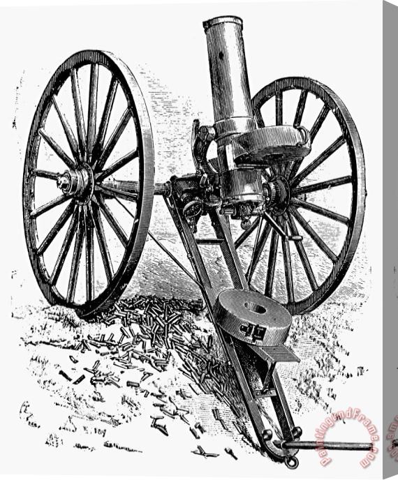 Others GATLING GUN, 19th CENTURY Stretched Canvas Painting / Canvas Art