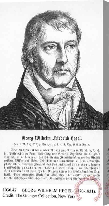 Others Georg Wilhelm Hegel Stretched Canvas Painting / Canvas Art