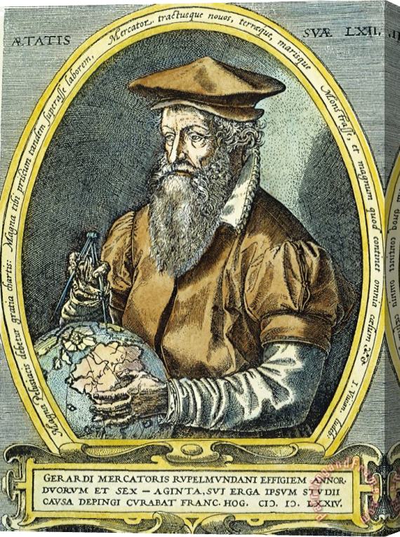 Others Gerardus Mercator Stretched Canvas Painting / Canvas Art