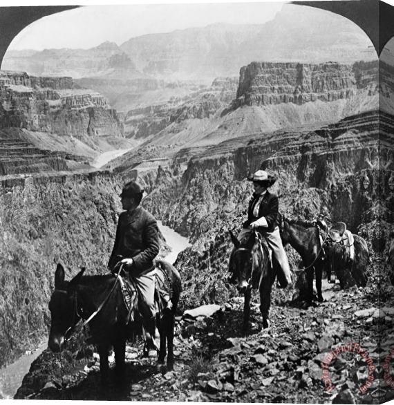 Others Grand Canyon: Sightseers Stretched Canvas Painting / Canvas Art