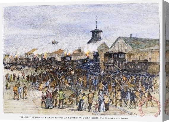 Others Great Railroad Strike, 1877 Stretched Canvas Painting / Canvas Art