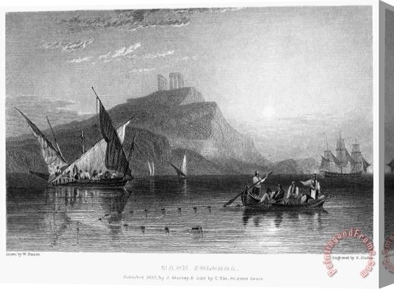 Others Greece: Cape Sounion, 1832 Stretched Canvas Print / Canvas Art