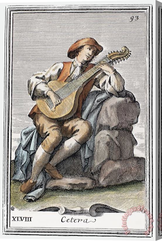 Others Guitar: Cittern, 1723 Stretched Canvas Painting / Canvas Art