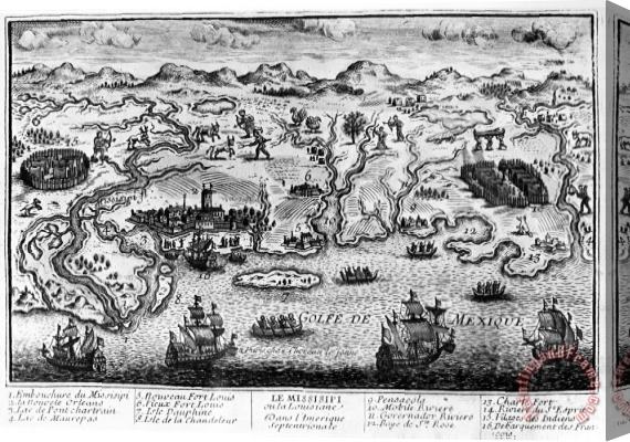 Others GULF COAST, c1720 Stretched Canvas Print / Canvas Art