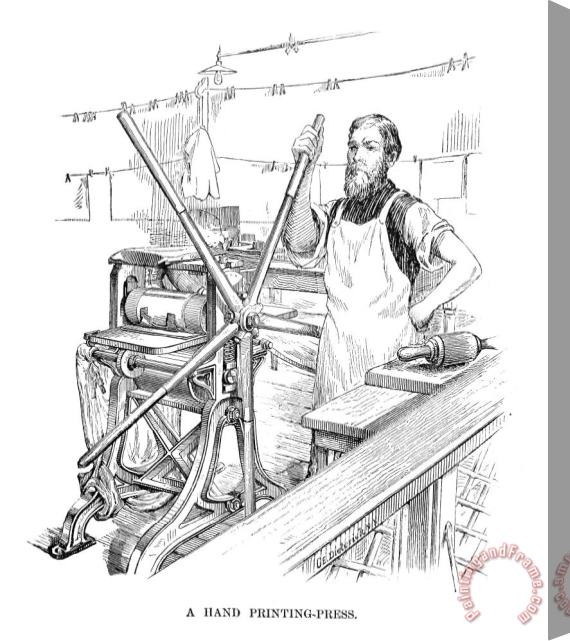 Others Hand Printing-press, 1890 Stretched Canvas Painting / Canvas Art