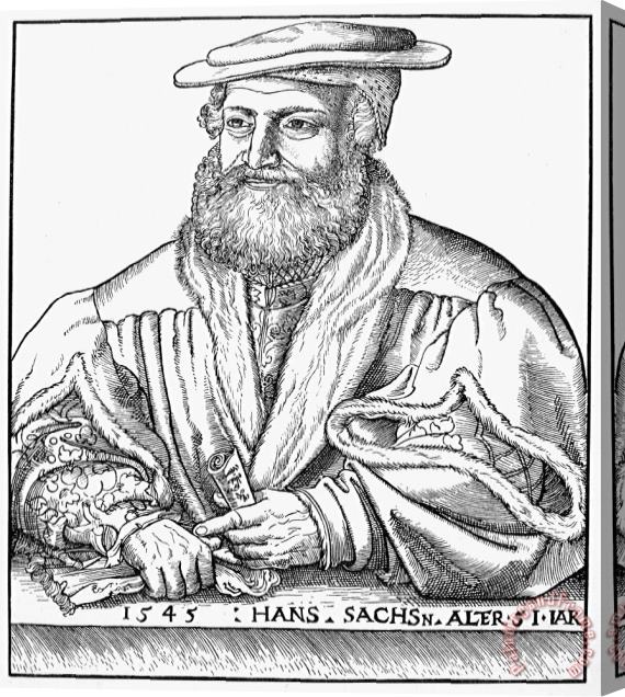 Others Hans Sachs (1494-1576) Stretched Canvas Print / Canvas Art