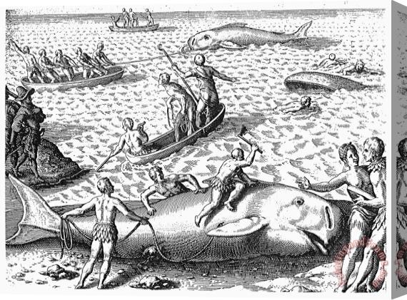 Others HARPOONING WHALES, c1590 Stretched Canvas Painting / Canvas Art
