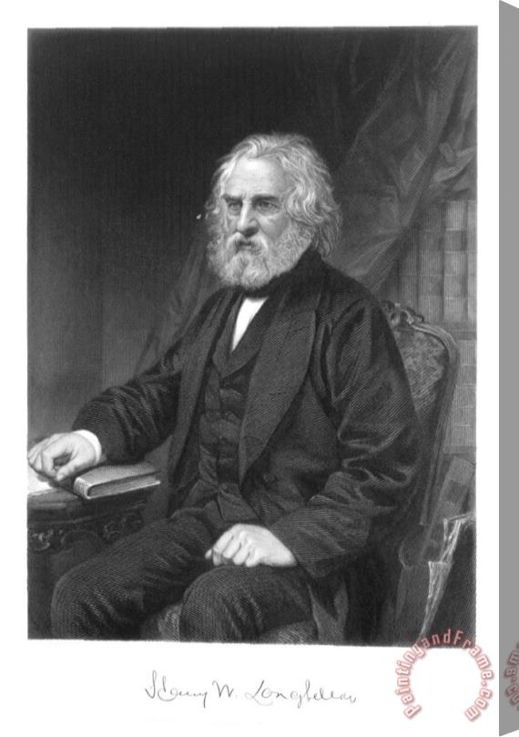 Others Henry Wadsworth Longfellow Stretched Canvas Print / Canvas Art