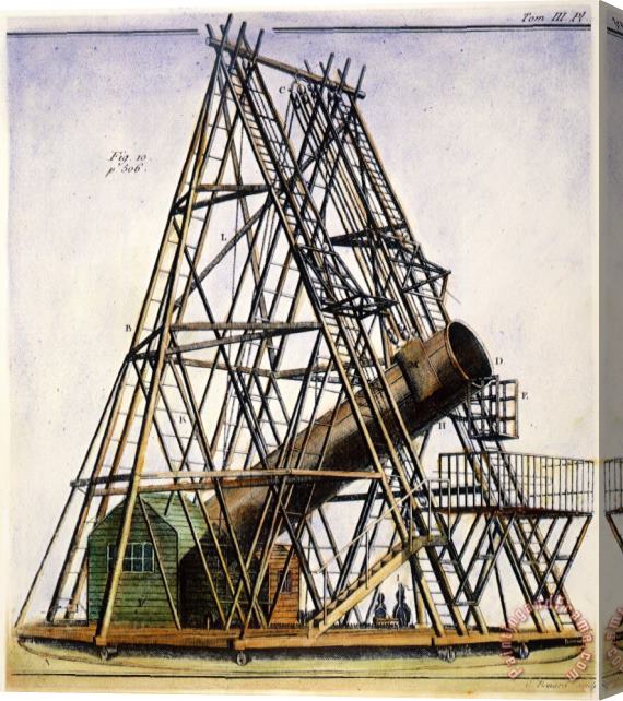Others Herschels Telescope, 1789 Stretched Canvas Print / Canvas Art