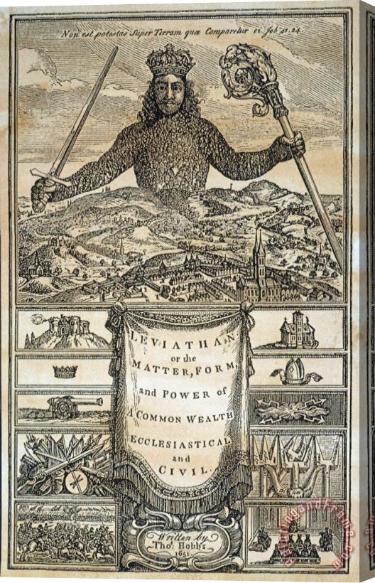 Others Hobbes: Leviathan, 1651 Stretched Canvas Print / Canvas Art