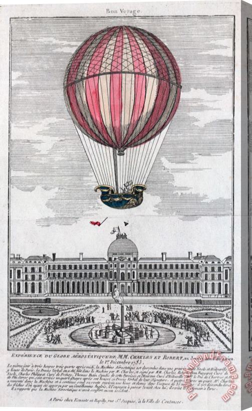 Others Hydrogen Balloon, 1783 Stretched Canvas Painting / Canvas Art