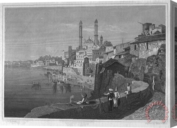 Others INDIA: BENARES, c1840 Stretched Canvas Painting / Canvas Art