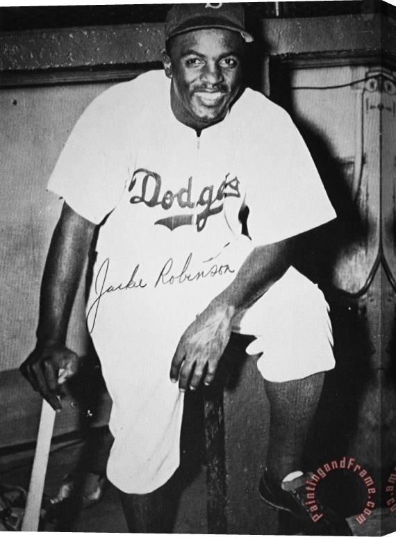 Others Jackie Robinson (1919-1972) Stretched Canvas Painting / Canvas Art