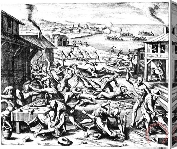 Others Jamestown: Massacre, 1622 Stretched Canvas Painting / Canvas Art