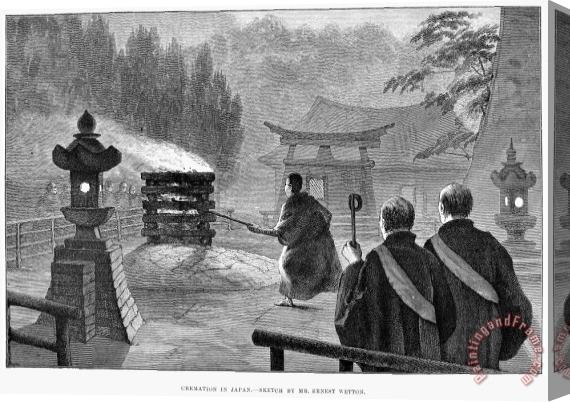 Others Japan: Cremation, 1890 Stretched Canvas Print / Canvas Art