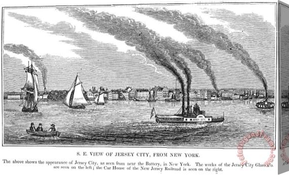 Others Jersey City, 1844 Stretched Canvas Print / Canvas Art