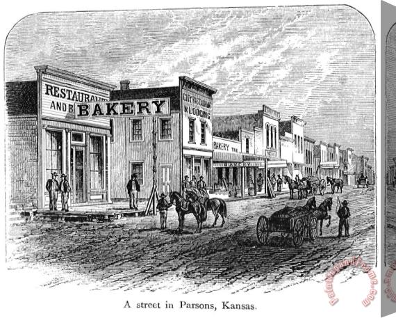 Others Kansas: Parsons, 1875 Stretched Canvas Print / Canvas Art