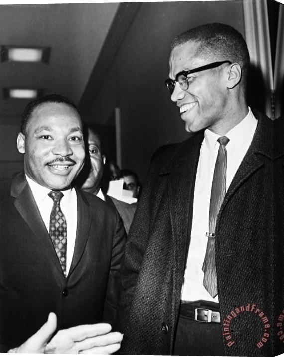 Others King And Malcolm X, 1964 Stretched Canvas Painting / Canvas Art