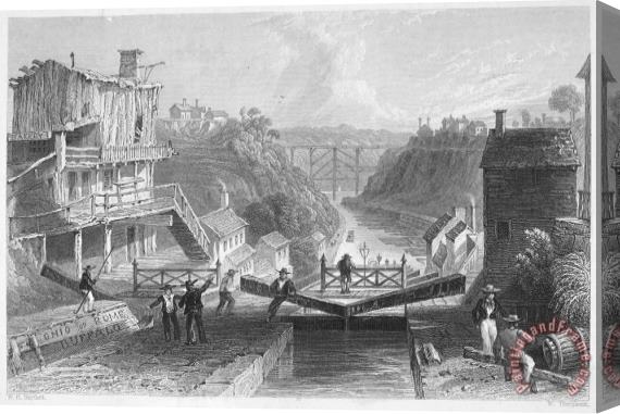 Others Lockport, New York, 1838 Stretched Canvas Print / Canvas Art