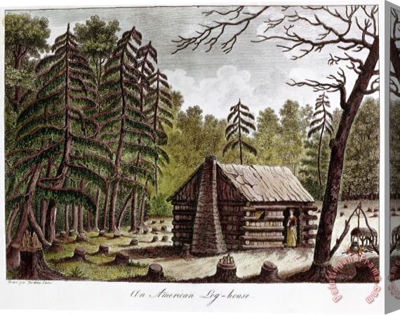 Others Log Cabin, 1826 Stretched Canvas Print / Canvas Art