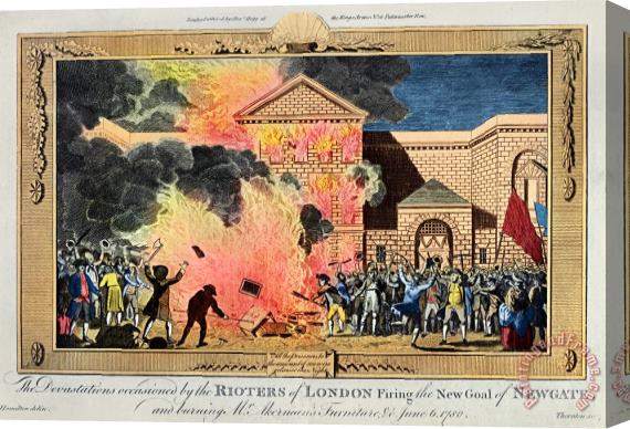 Others London: Gordon Riots, 1780 Stretched Canvas Print / Canvas Art